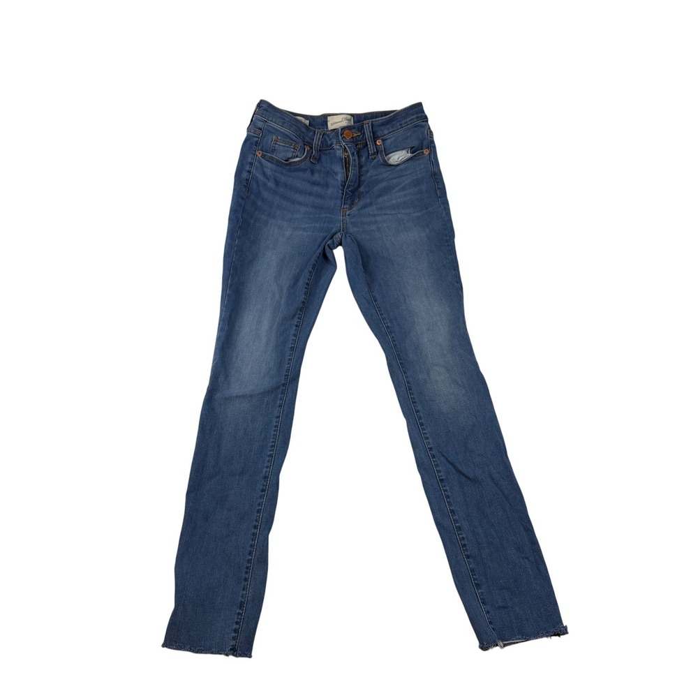 Universal Thread High Rise Skinny Jeans Blue Medium Wash Raw Hem‎ Size 2/26R